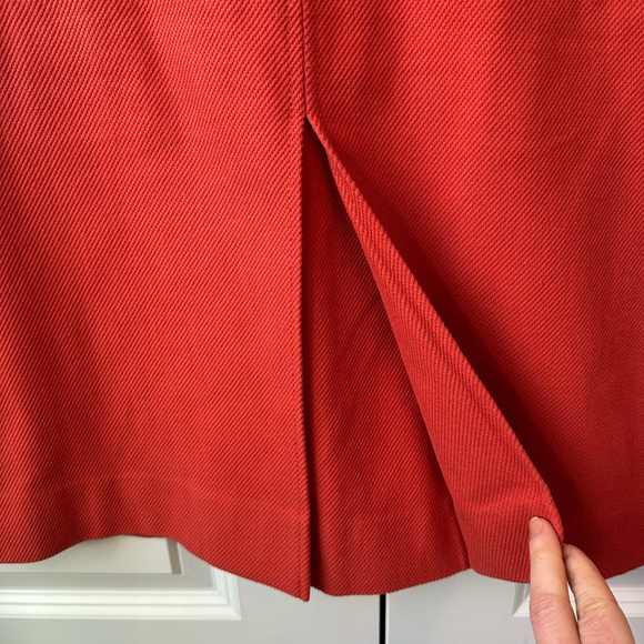 Tory Burch Thea Orange Skirt w/ Buttons (Size 6) - Picture 3 of 9